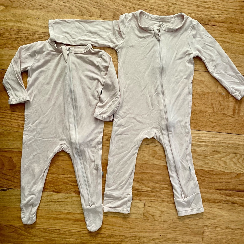 EUC Kyte Baby Zippy Sister Set - sizes 3-6mo & 12-18mo